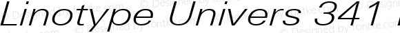 Linotype Univers 341 Light Extended Italic