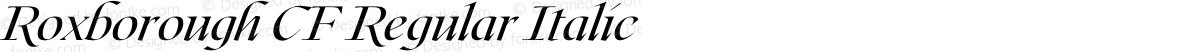 Roxborough CF Regular Italic