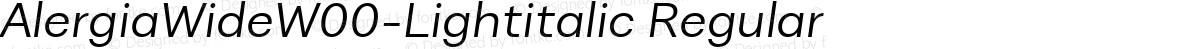 AlergiaWideW00-Lightitalic Regular