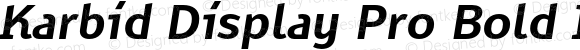 Karbid Display Pro Bold Italic