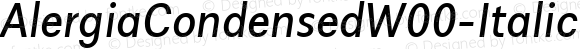 AlergiaCondensedW00-Italic Regular