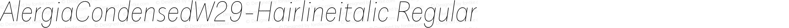 AlergiaCondensedW29-Hairlineitalic Regular