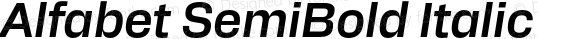 Alfabet SemiBold Italic
