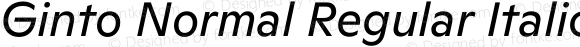 Ginto Normal Regular Italic