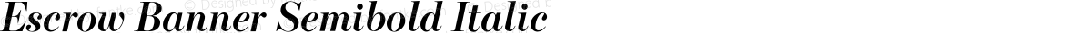 Escrow Banner Semibold Italic