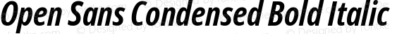Open Sans Condensed Bold Italic