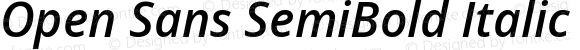 Open Sans SemiBold Italic