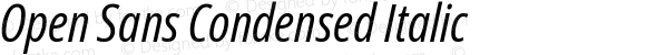 Open Sans Condensed Italic