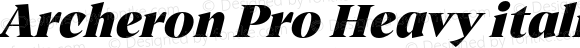 Archeron Pro Heavy italic