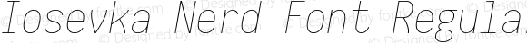 Iosevka Thin Oblique Nerd Font Complete Mono