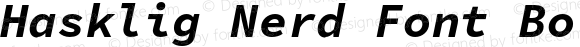 Hasklig Nerd Font Bold Italic
