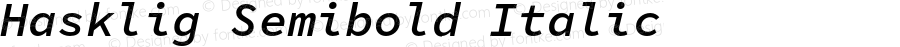 Hasklig Semibold Italic Nerd Font Complete Mono