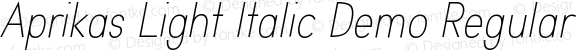 Aprikas Light Italic Demo Regular