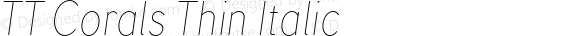 TT Corals Thin Italic