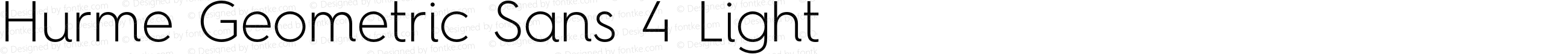 Hurme Geometric Sans 4 Light