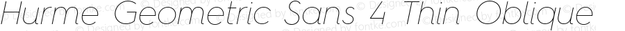 Hurme Geometric Sans 4 Thin Oblique