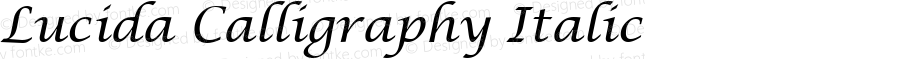 Lucida Calligraphy Italic