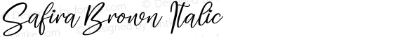 Safira Brown Italic