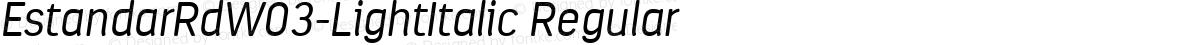 EstandarRdW03-LightItalic Regular