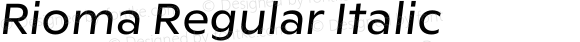 Rioma Regular Italic