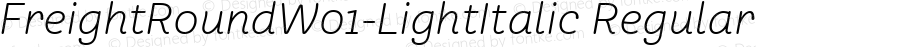 FreightRound W01 Light Italic