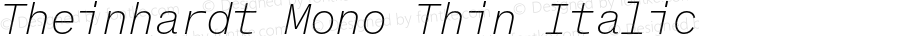 TheinhardtMono-ThinItalic