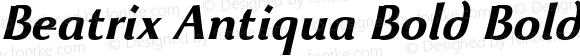 Beatrix Antiqua Bold Bold Italic