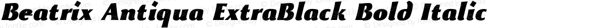 Beatrix Antiqua ExtraBlack Bold Italic