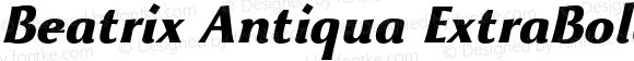 Beatrix Antiqua ExtraBold Bold Italic