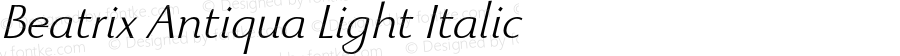 Beatrix Antiqua Light Italic