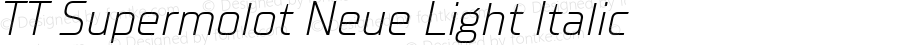 TT Supermolot Neue Light Italic