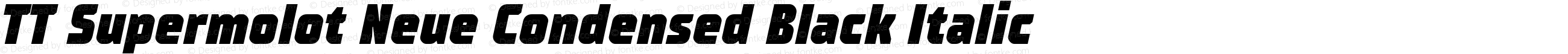 TT Supermolot Neue Condensed Black Italic