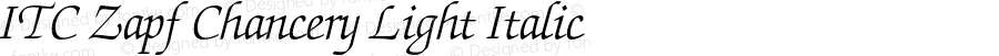 ITC Zapf Chancery Light Italic