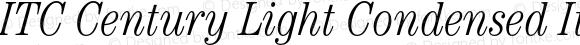 ITC Century Light Condensed Italic