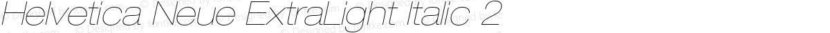 Helvetica Neue ExtraLight Italic 2