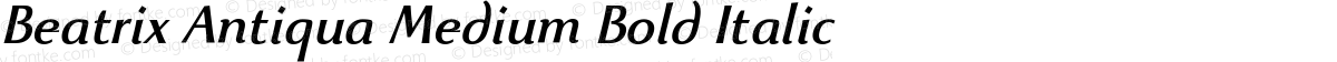 Beatrix Antiqua Medium Bold Italic