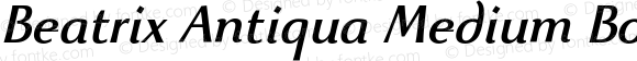 Beatrix Antiqua Medium Bold Italic