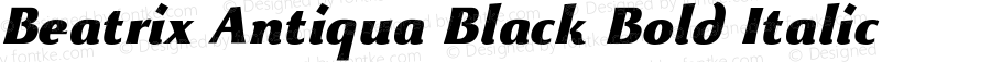 Beatrix Antiqua Black Italic