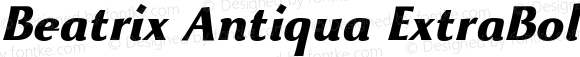Beatrix Antiqua ExtraBold Bold Italic