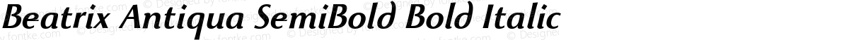 Beatrix Antiqua SemiBold Bold Italic