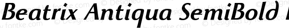 Beatrix Antiqua SemiBold Bold Italic