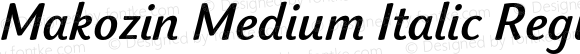 Makozin Medium Italic Regular