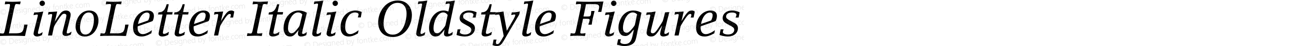 LinoLetter Italic Oldstyle Figures