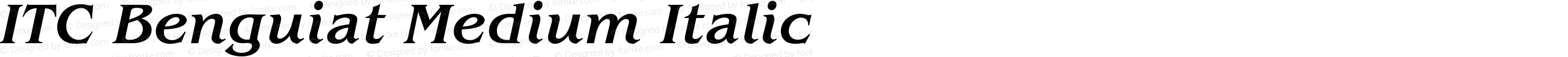 ITC Benguiat Medium Italic