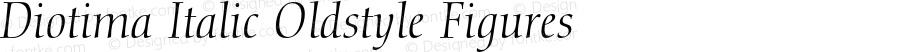 Diotima Italic Oldstyle Figures