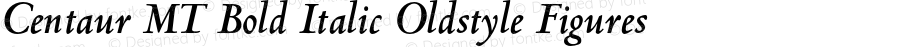 Centaur MT Bold Italic Oldstyle Figures