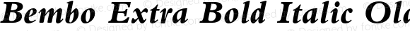 Bembo Extra Bold Italic Oldstyle Figures