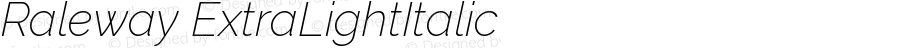 Raleway ExtraLight Italic