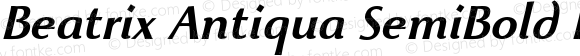 Beatrix Antiqua SemiBold Italic