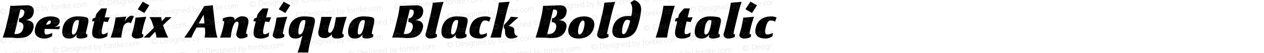 Beatrix Antiqua Black Bold Italic